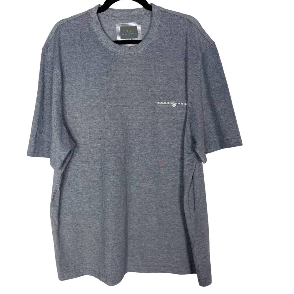 New Thomas Dean Mens XXL Navy Blue Short Sleeve Crew Neck Tshirt Top Cotton 2XL
